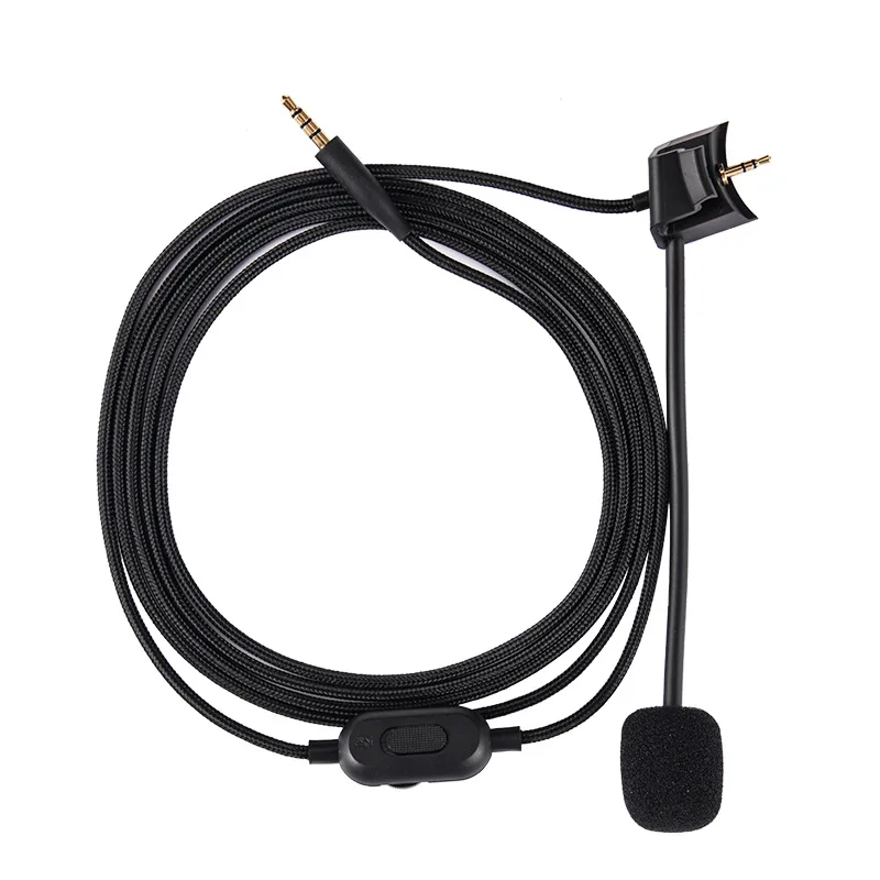 For BOSE QC35 QC35II QC45 Detachable E-sports Noise Reduction Earphone Braiding Microphone Game Earphone Cable With Volume