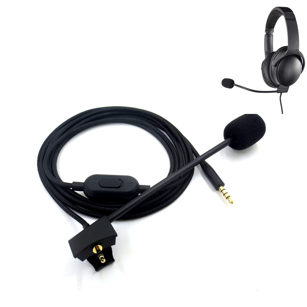 For BOSE QC35 QC35II QC45 Detachable E-sports Noise Reduction Earphone Braiding Microphone Game Earphone Cable With Volume thumbnail 2