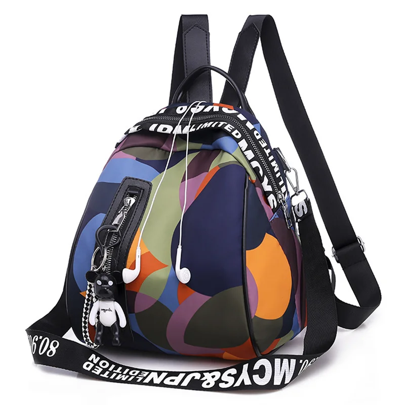Small Women Backpack Waterproof Anti-Theft Oxford Female Backpacks Teenage Multifunction Backpack Travel Backpack School Bag thumbnail 2