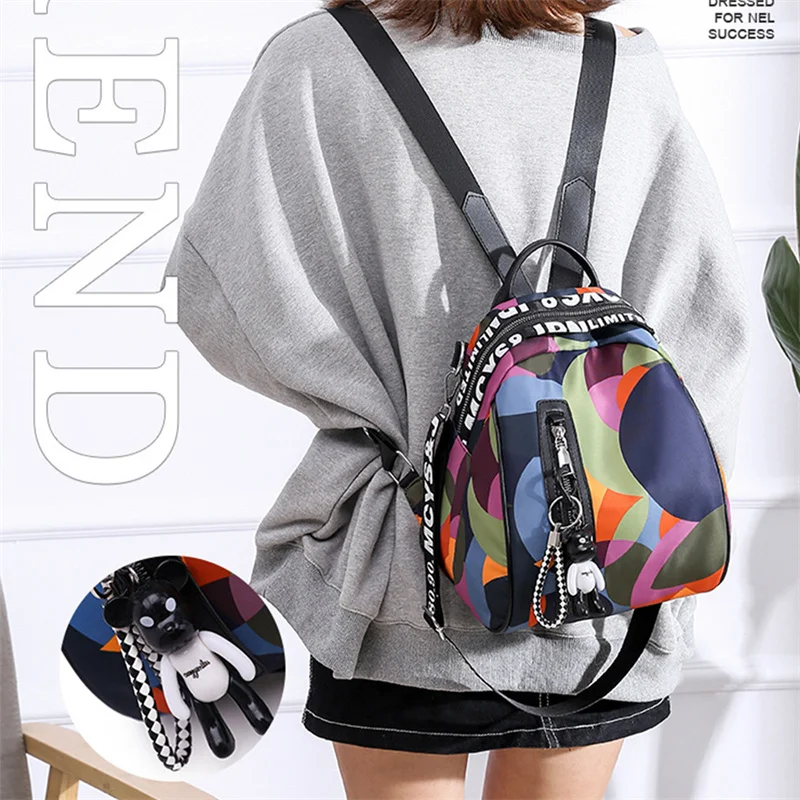 Small Women Backpack Waterproof Anti-Theft Oxford Female Backpacks Teenage Multifunction Backpack Travel Backpack School Bag thumbnail 6