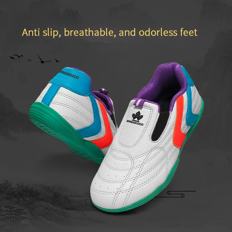 Hot sale High-quality taekwondo shoes white colors  breathable Karate Martial Arts shoes size 26-47 thumbnail 2