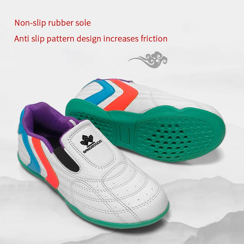 Hot sale High-quality taekwondo shoes white colors  breathable Karate Martial Arts shoes size 26-47 thumbnail 4