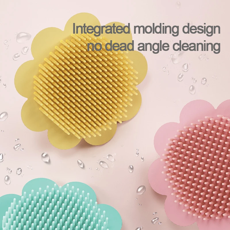 Baby Care Silicone Bath Brush Kids Bath Shampoo Brush Massage for Baby Hair Care And Body Care thumbnail 4