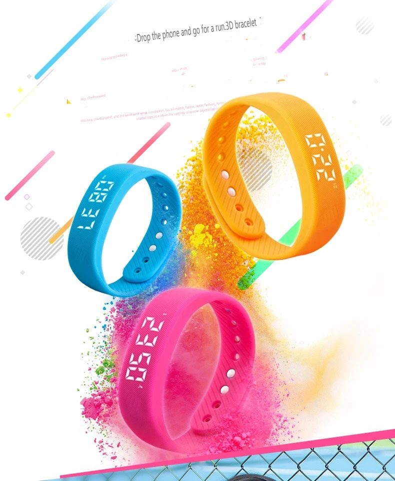 Smart Bracelet LED Digital Waterproof Smart Clock Smartband With running pedometer Monitor Smart Band Vibration Alarm Reminder thumbnail 6