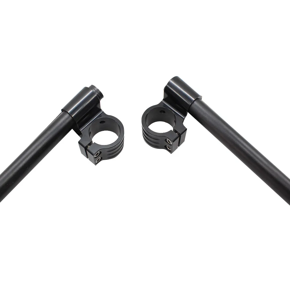 Motorcycle Handlebars Handle Bar Cafe Racer Clip On Ons Fork 31 33 35 36 37 41 43 45 47 48 50 51 52 53 54 MM Rised Riser Clamp thumbnail 4