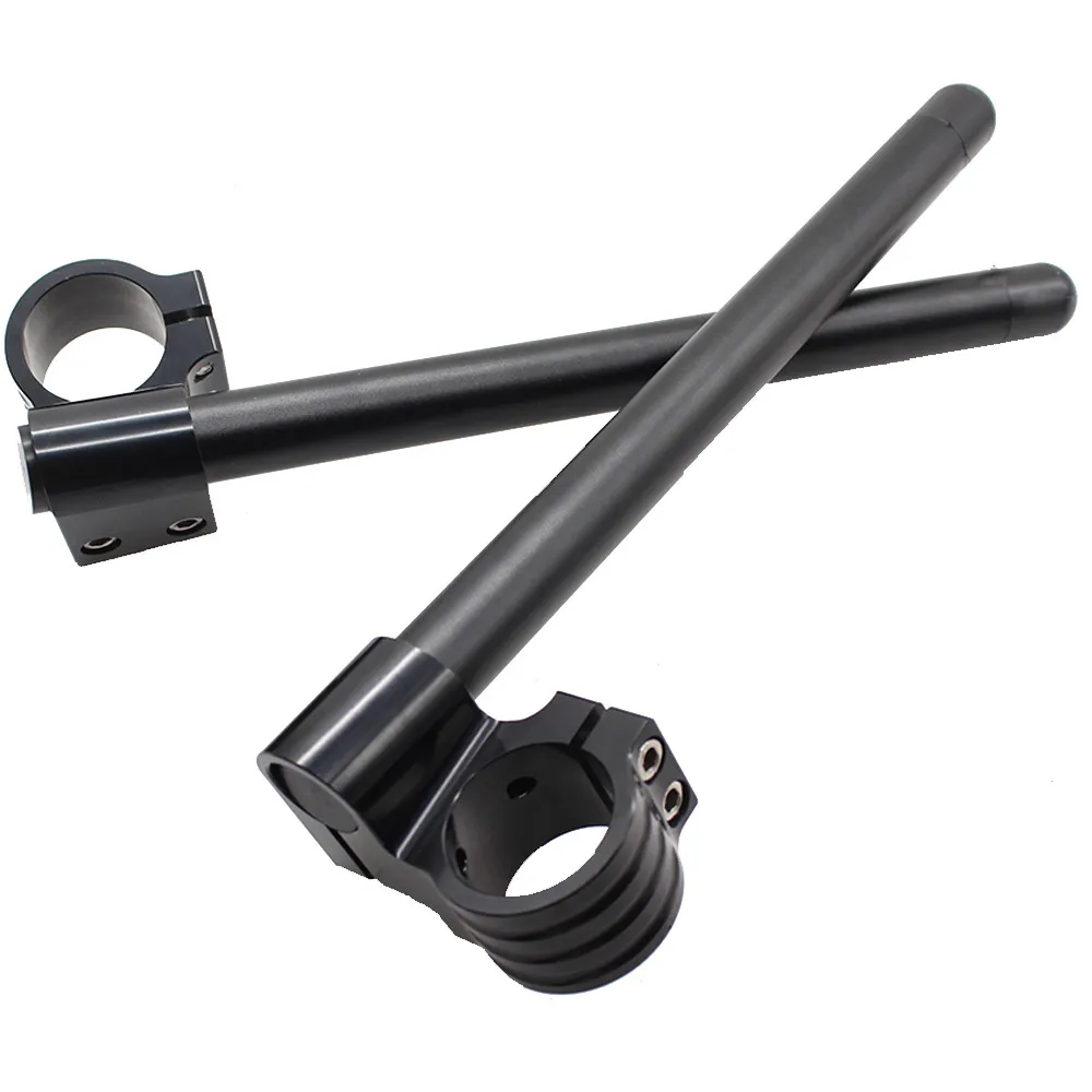 Motorcycle Handlebars Handle Bar Cafe Racer Clip On Ons Fork 31 33 35 36 37 41 43 45 47 48 50 51 52 53 54 MM Rised Riser Clamp thumbnail 6