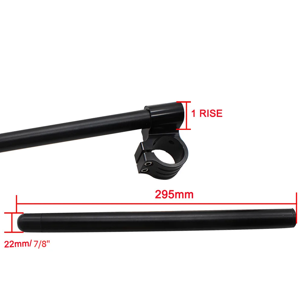 Motorcycle Handlebars Handle Bar Cafe Racer Clip On Ons Fork 31 33 35 36 37 41 43 45 47 48 50 51 52 53 54 MM Rised Riser Clamp thumbnail 3
