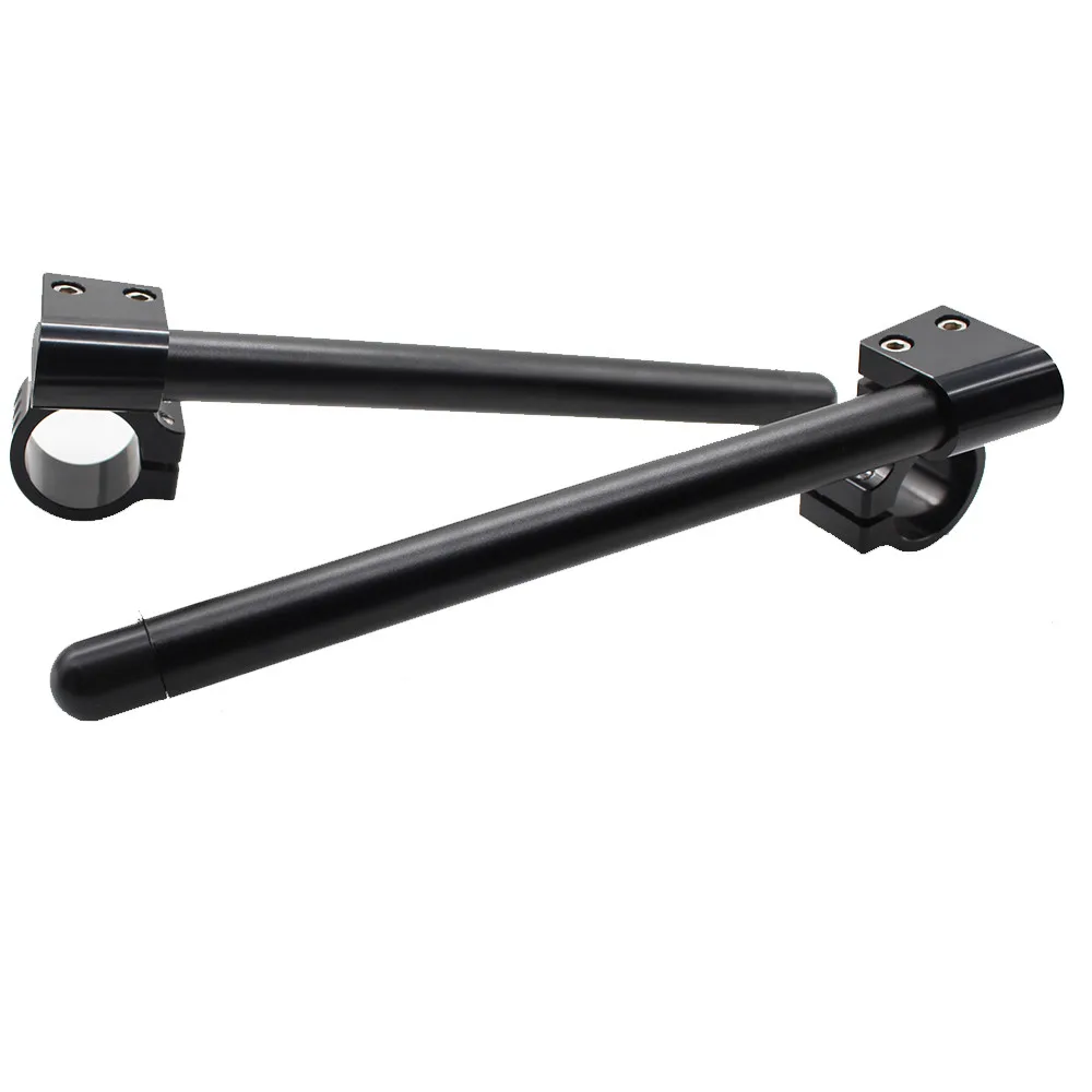 Motorcycle Handlebars Handle Bar Cafe Racer Clip On Ons Fork 31 33 35 36 37 41 43 45 47 48 50 51 52 53 54 MM Rised Riser Clamp thumbnail 5