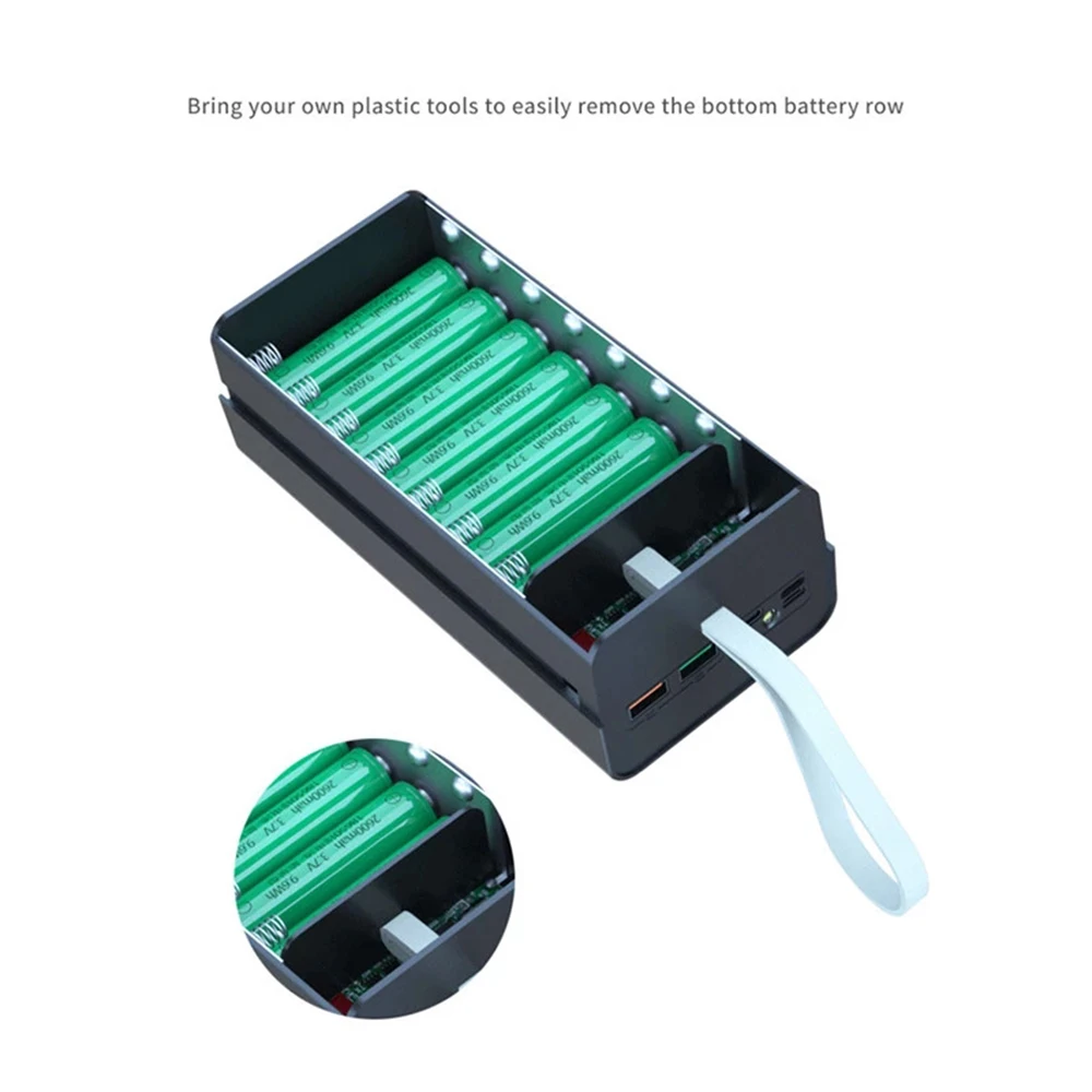 New Welding Free 21*18650 Battery Power Bank Charger Box PD 22.5W Quick Charger Case 18650 Battery Storage Box DIY Charger Case thumbnail 5