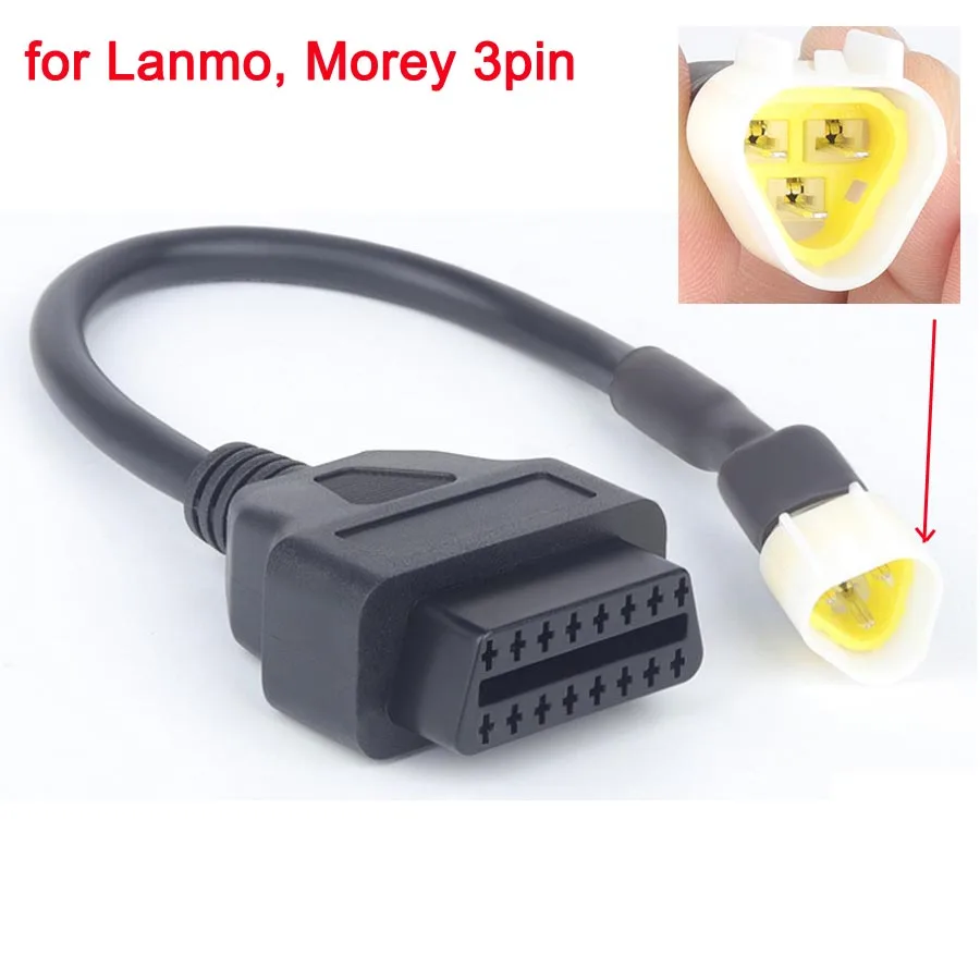 For Aprilia Benelli 6 Pin for Housing 4pin for Husqvarna 6pin Motorcycle OBD2 Connector OBD 16PIN Motorbike Diagnostic Cable thumbnail 4