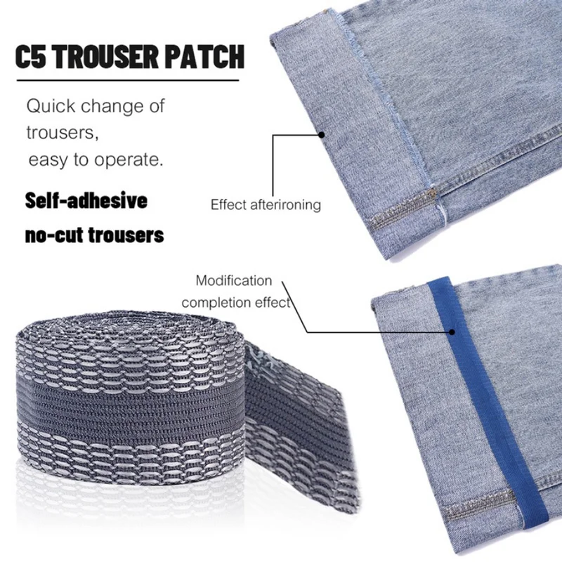 1-5M Self-Adhesive Pants Hem Paste Tape Trouser Edge Paste Iron-on Pant Shorten Repair Jean Hemming Tape For DIY Sewing Fabric thumbnail 5