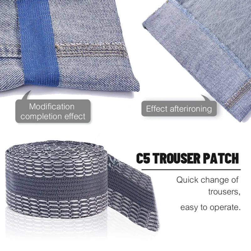 1-5M Self-Adhesive Pants Hem Paste Tape Trouser Edge Paste Iron-on Pant Shorten Repair Jean Hemming Tape For DIY Sewing Fabric thumbnail 4