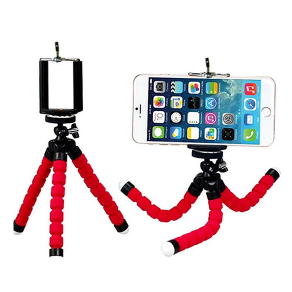 Portable Flexible Tripod Stand Mini Tripod Sponge Octopus Holder Smartphone Clip for iPhone Flexible Live with Remote Shutter thumbnail 4