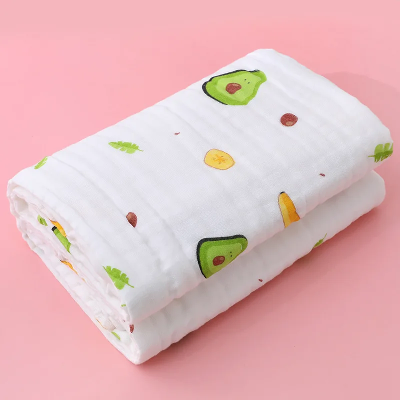 Baby Bath Towel Boy Girl Cotton Blanket For Newborn Bathrobe 4-Layer Gauze Washcloth Infant Swaddle thumbnail 3