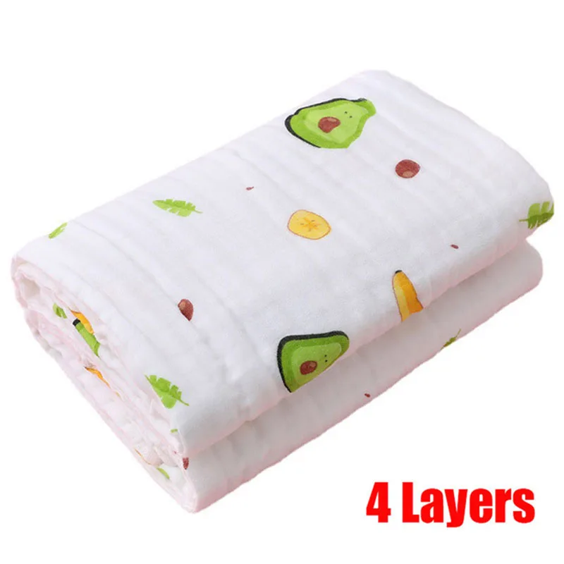 Baby Bath Towel Boy Girl Cotton Blanket For Newborn Bathrobe 4-Layer Gauze Washcloth Infant Swaddle thumbnail 2