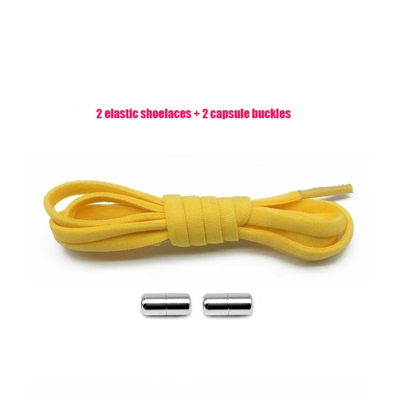 Elastic No Tie Shoelaces Semicircle Shoe Laces For Kids and Adult Sneakers Shoelace Quick Lazy Metal Lock Strings Rope Round thumbnail 5