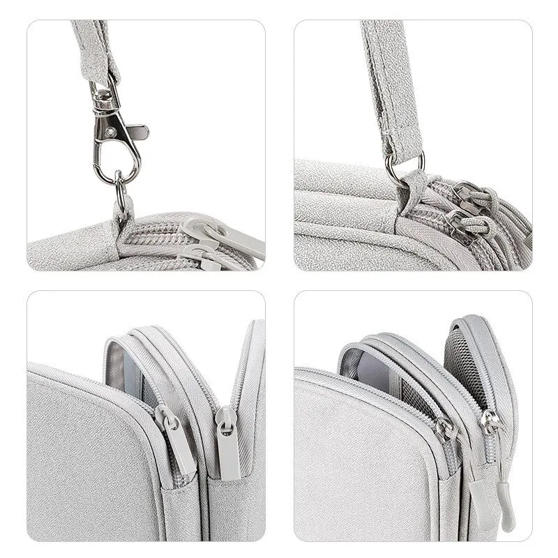 1pc Pink/Grey/Black/Navy Travel Portable Digital Product Storage Bag USB Data Cable Organizer Headset Charging Treasure Box Bag thumbnail 4