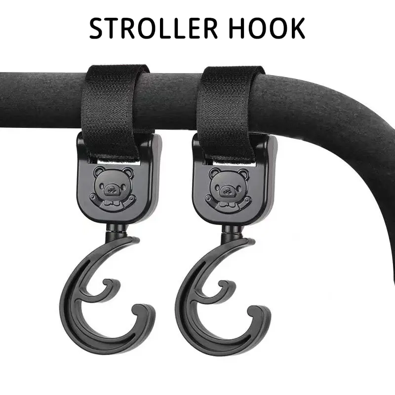 2 PCS Cartoon Stroller Accessories Degree Large Hook Umbrella Car Hook and Loop Stroller Hook thumbnail 4