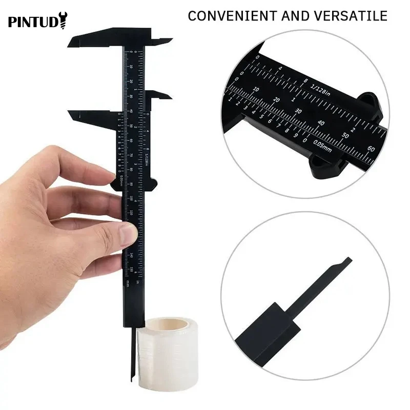1PC Plastic Vernier Caliper Digital Display Caliper Mini Text Play Caliper Student Vernier Ruler 0 to 150mm Measuring Tool thumbnail 2