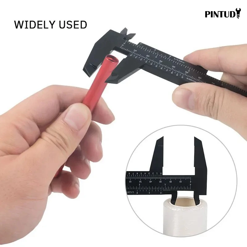 1PC Plastic Vernier Caliper Digital Display Caliper Mini Text Play Caliper Student Vernier Ruler 0 to 150mm Measuring Tool thumbnail 3