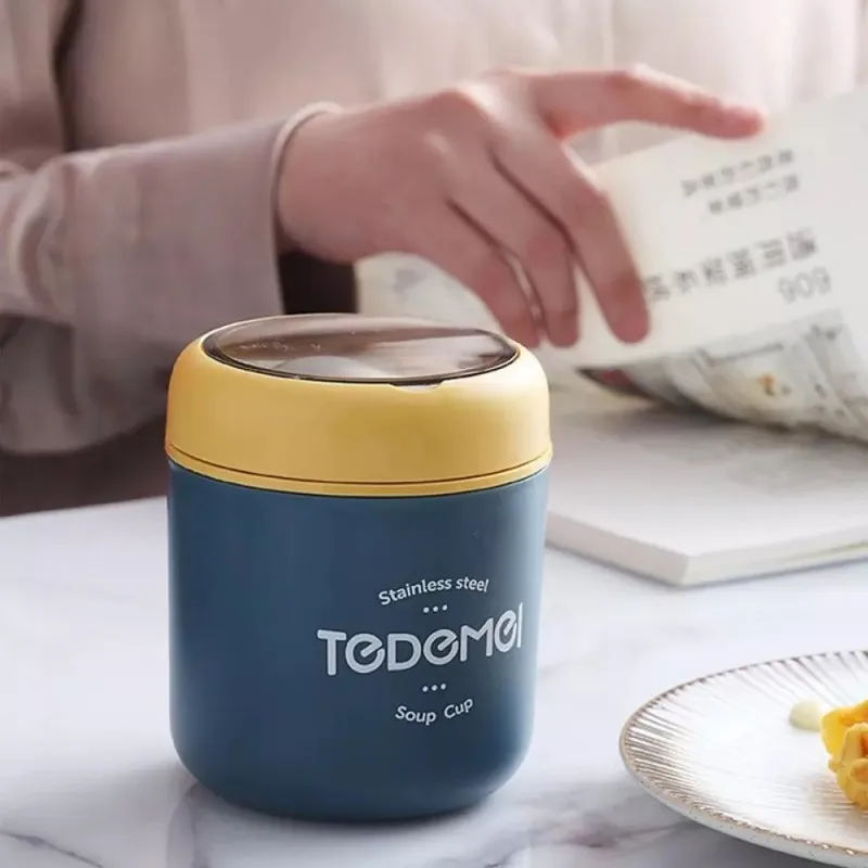 510ml Stainless Steel Lunch Box with Spoon Thermal Food Container Vaccum Cup Insulate Bento Box Thermos Soup Cup For Kids School thumbnail 5