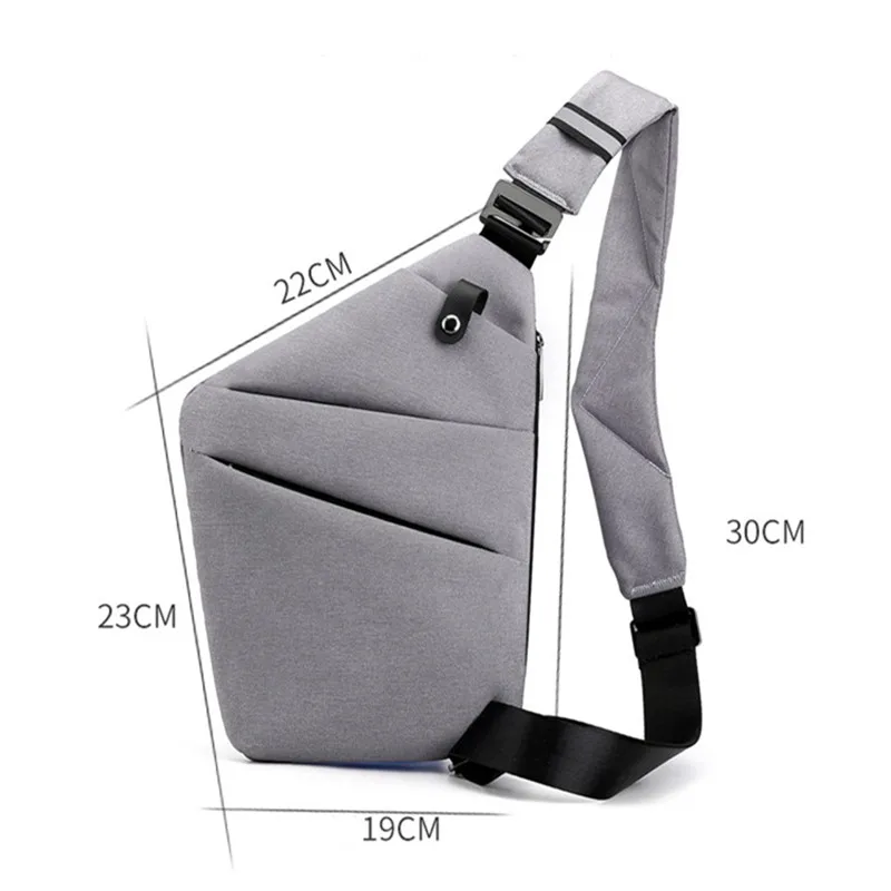 Fengdong men ultra thin anti-theft small chest bag mini cross body bags male one shoulder sling bag for travel boy sports bag thumbnail 3