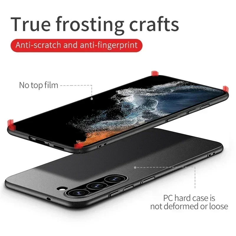 For SAMSUNG Galaxy S23 S24 Ultra Plus FE 5G Hard PC Shockproof Cover Luxury Lightweight Ultra Slim Matte Case Covers thumbnail 2