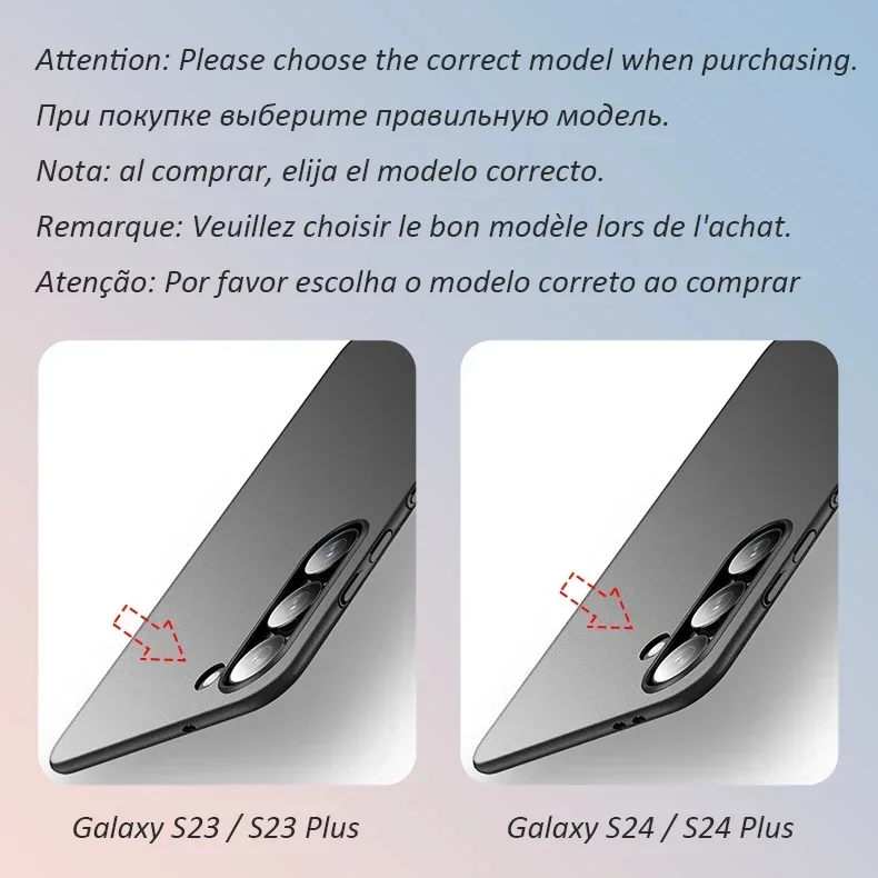 For SAMSUNG Galaxy S23 S24 Ultra Plus FE 5G Hard PC Shockproof Cover Luxury Lightweight Ultra Slim Matte Case Covers thumbnail 6