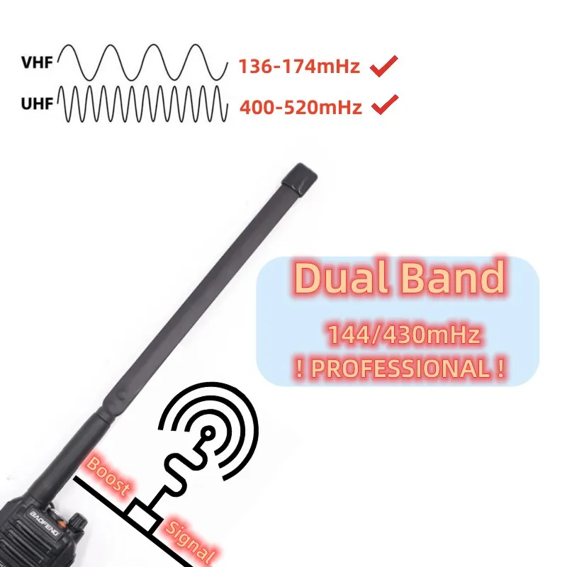 Baofeng Walkie Talkie CS Tactical Antenna UV-K5 Foldable Aerial SMA-F VHF UHF UV-5R UV-82 UV-25M UV-16 UV-68 Pro Max Accessories thumbnail 4