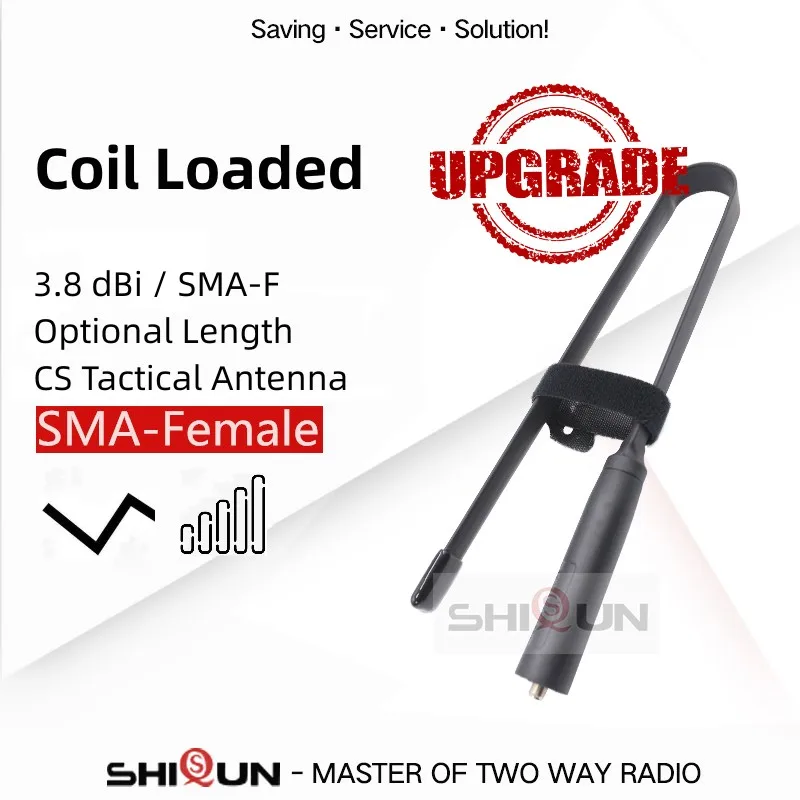 Baofeng Walkie Talkie CS Tactical Antenna UV-K5 Foldable Aerial SMA-F VHF UHF UV-5R UV-82 UV-25M UV-16 UV-68 Pro Max Accessories