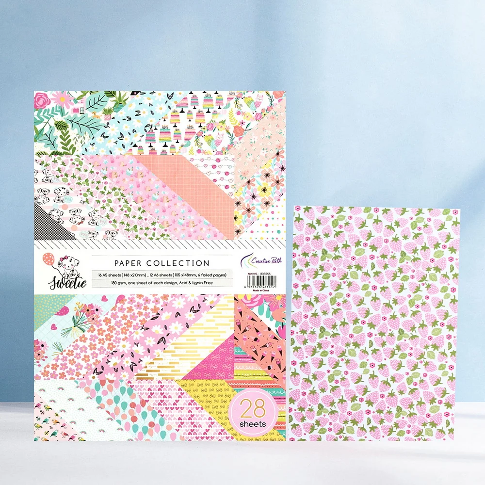 Creative Path Vintage Flower Pattern Scrapbooking Paper A5 Decorative Scrapbook Background Paper Sheets DIY Junk Journal Paper