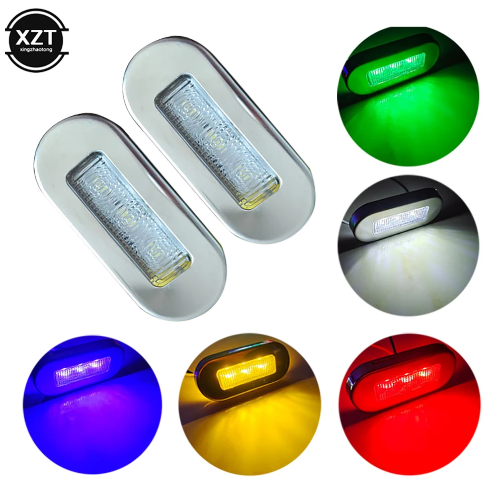 Universal 2W 12V DC White/Blue/Green 3 LED Marine Stainless Steel Underwater Pontoon Waterproof Boat Transom Light IP