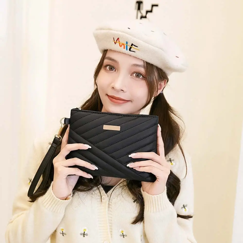 Stylish Women Wristlet Bag Women Leather Envelope Design Bag Shopping Traveling Portable Small Purse Clutch Wallet thumbnail 4