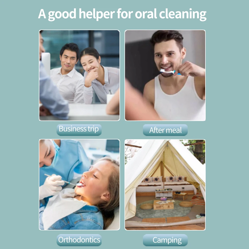 Travel Toothbrush Outdoor Camping Portable Folding Small Tooth Brush Traveling Toothbrushes for Adults Teeth Brushes thumbnail 5