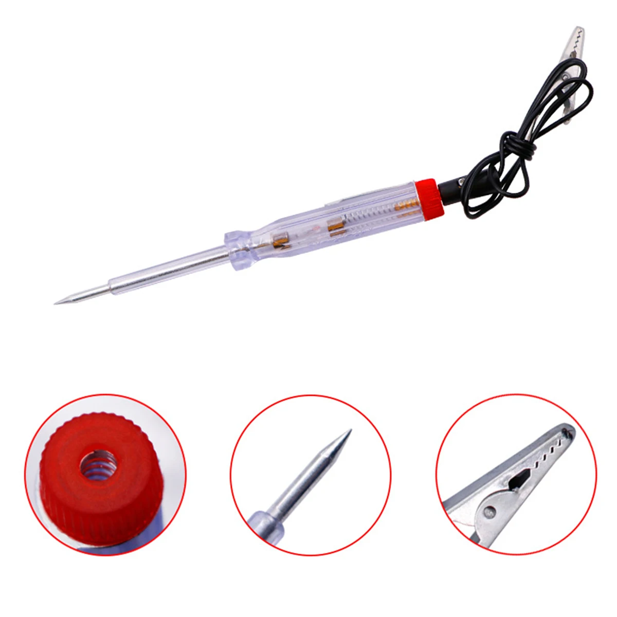 DC 6V-24V Car Truck Voltage Circuit Tester Long Probe Pen Light Bulb Automobile Diagnostic Probe Test Pen Tools Auto Repair Tool