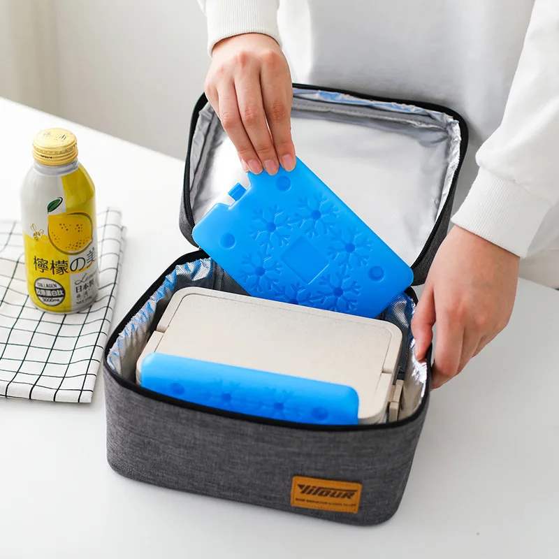Ice Pack Bag for Lunch Box Picnic Reusable Lightweight Fresh Food Storage Refrigeration Cooler Bag Portable Water Injection Box thumbnail 2