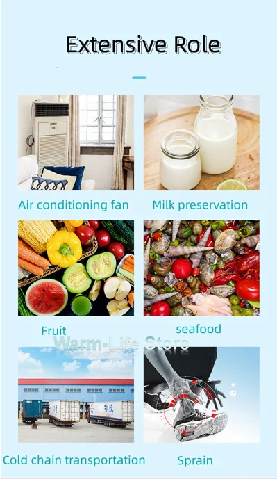 Ice Pack Bag for Lunch Box Picnic Reusable Lightweight Fresh Food Storage Refrigeration Cooler Bag Portable Water Injection Box thumbnail 5