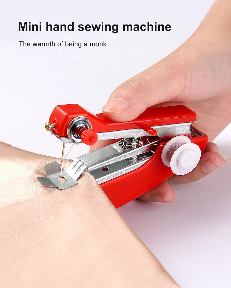 1PC Mini Sewing Machines Needlework Cordless Hand-Held Clothes Useful Portable Sewing Machines DIY Apparel Sewing Fabric Tool thumbnail 2