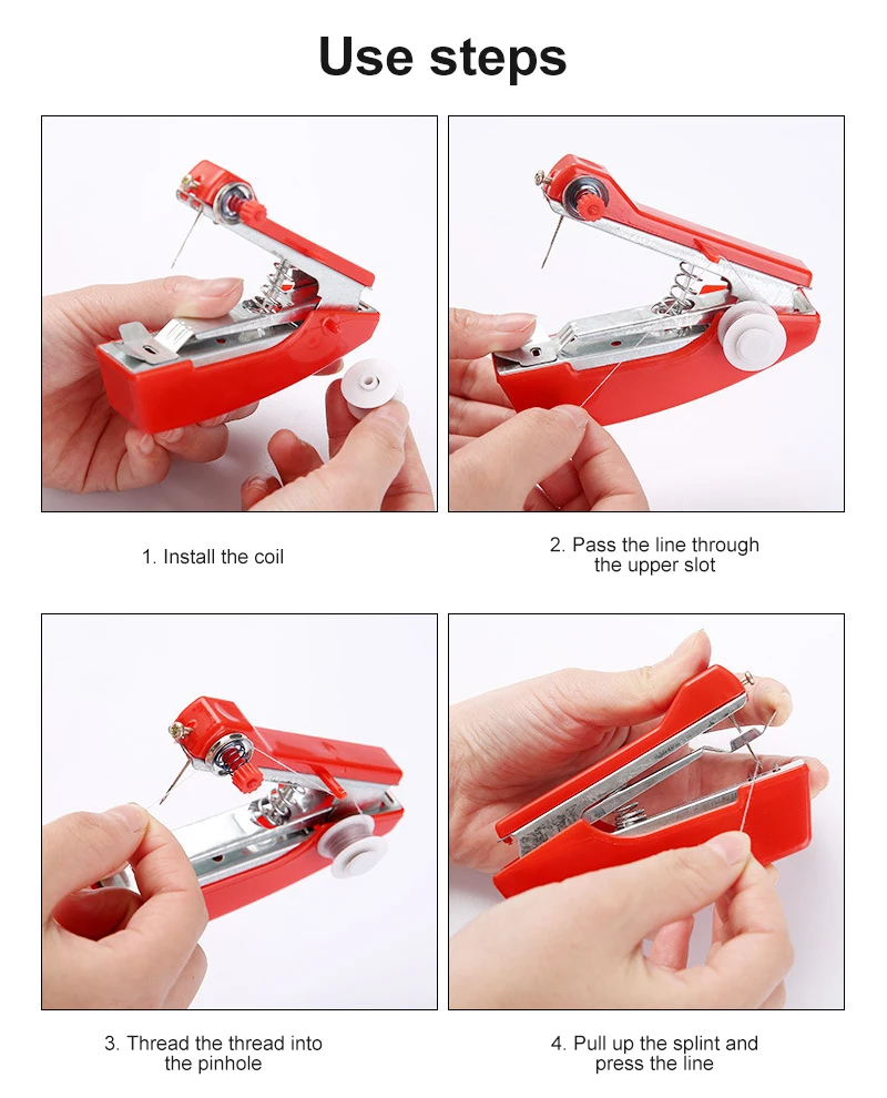 1PC Mini Sewing Machines Needlework Cordless Hand-Held Clothes Useful Portable Sewing Machines DIY Apparel Sewing Fabric Tool thumbnail 6