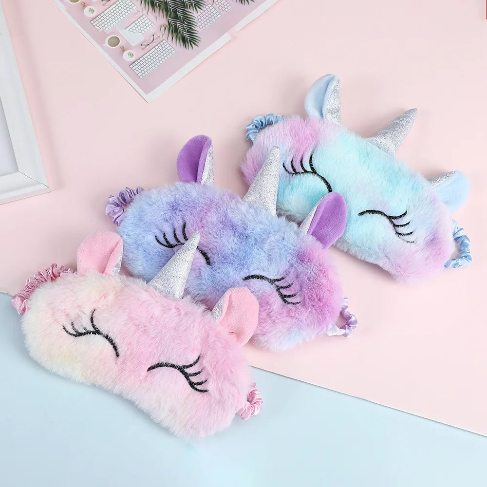 Plush Anime Sleeping Eye Mask Cute Kids Sleep Mask Cartoon 3D Eye Cover Eye Blindfolds Travel Eye Band Shade Rest Eyepatch thumbnail 2