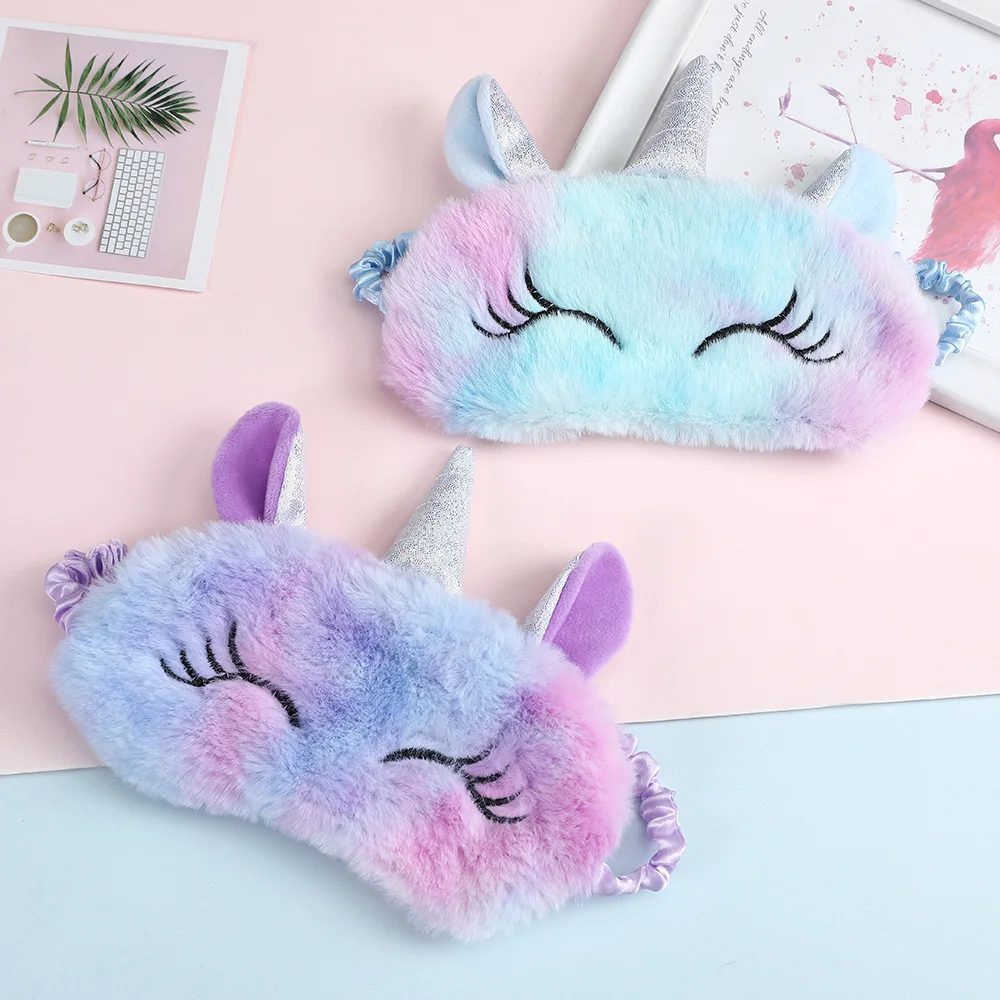 Plush Anime Sleeping Eye Mask Cute Kids Sleep Mask Cartoon 3D Eye Cover Eye Blindfolds Travel Eye Band Shade Rest Eyepatch thumbnail 4