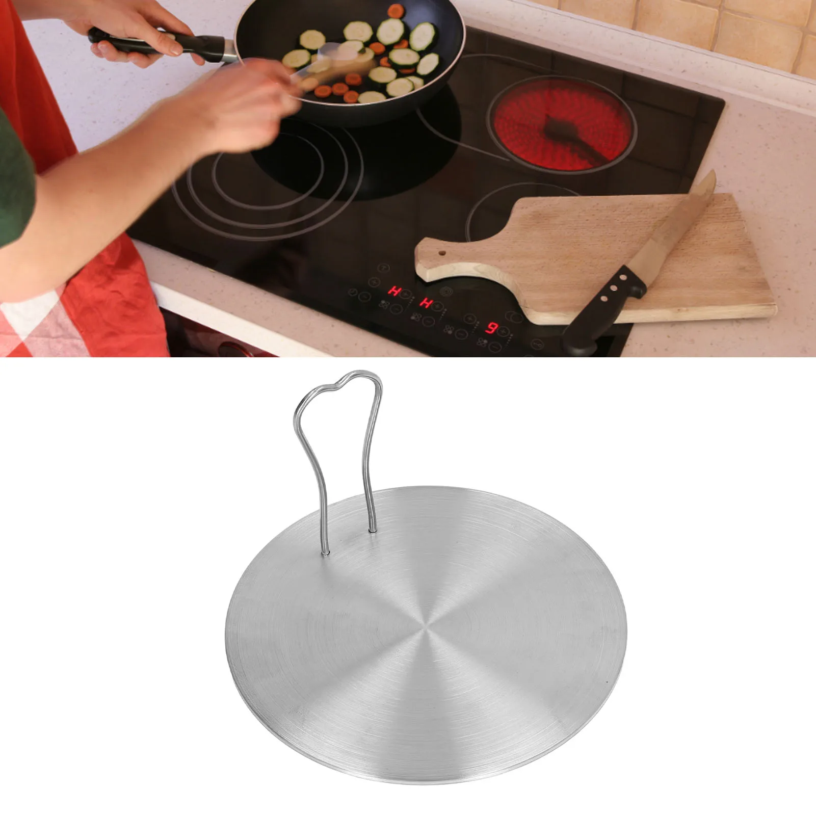 Home Kitchen Heat Diffuser Plate Stainless Steel Induction Plate Electric Induction Cooker Diffuser Adapter Induction Converter thumbnail 6