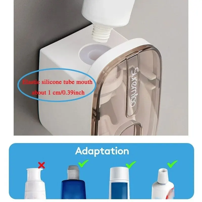 1 PCS Automatic Toothpaste Dispenser Bathroom Accessories Wall Mount Lazy Toothpaste Squeezer Toothbrush Holder thumbnail 3