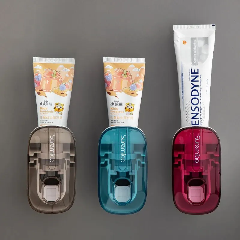 1 PCS Automatic Toothpaste Dispenser Bathroom Accessories Wall Mount Lazy Toothpaste Squeezer Toothbrush Holder thumbnail 4
