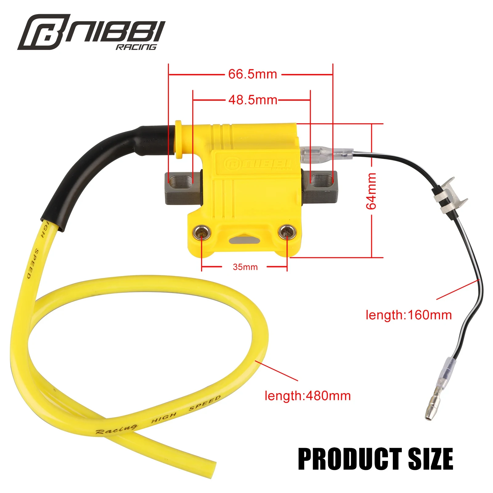 NIBBI Universal Ignition Coil Fit For Moped Off-road Kymco Racing Motorcycle Dirt Bike ATV Scooter 2T 4T Engine Ignition System thumbnail 2