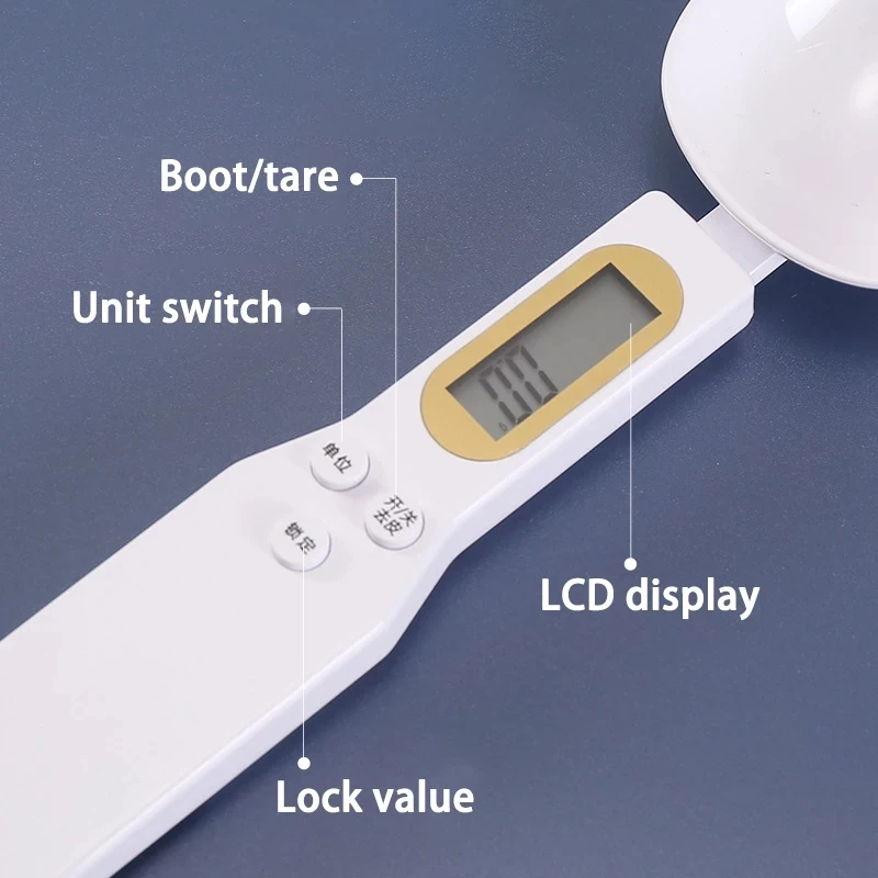 Mini Spoon Scale Digital Kitchen Scale Electronic LCD Food Scale 0.1-500g Cooking Flour Milk Coffee Powder Weight Measure Spoon thumbnail 4