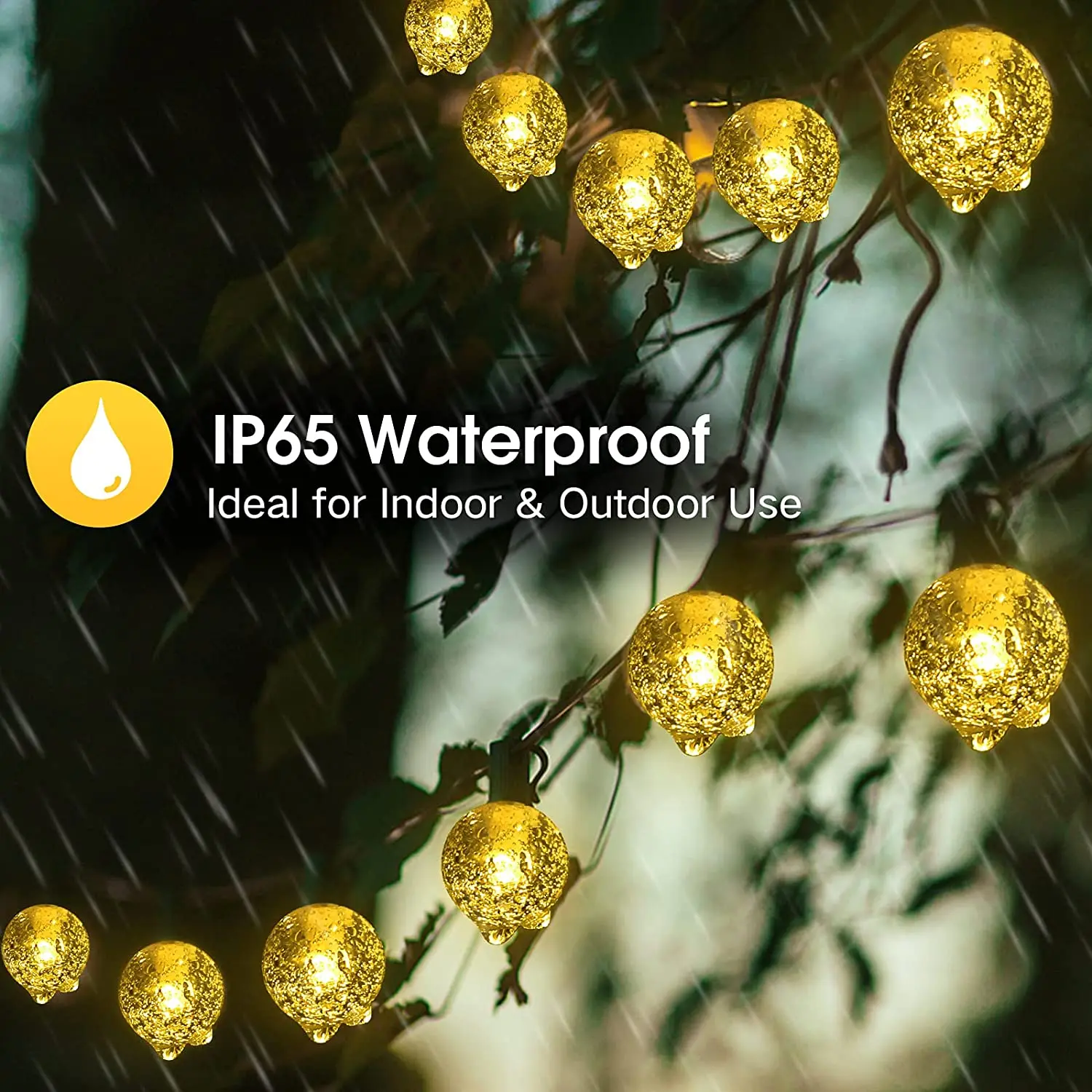 Solar String Lights Outdoor 200 Led Crystal Globe Lights Waterproof Solar Festoon Fairy Light for Garden Christmas Outdoor Decor thumbnail 4