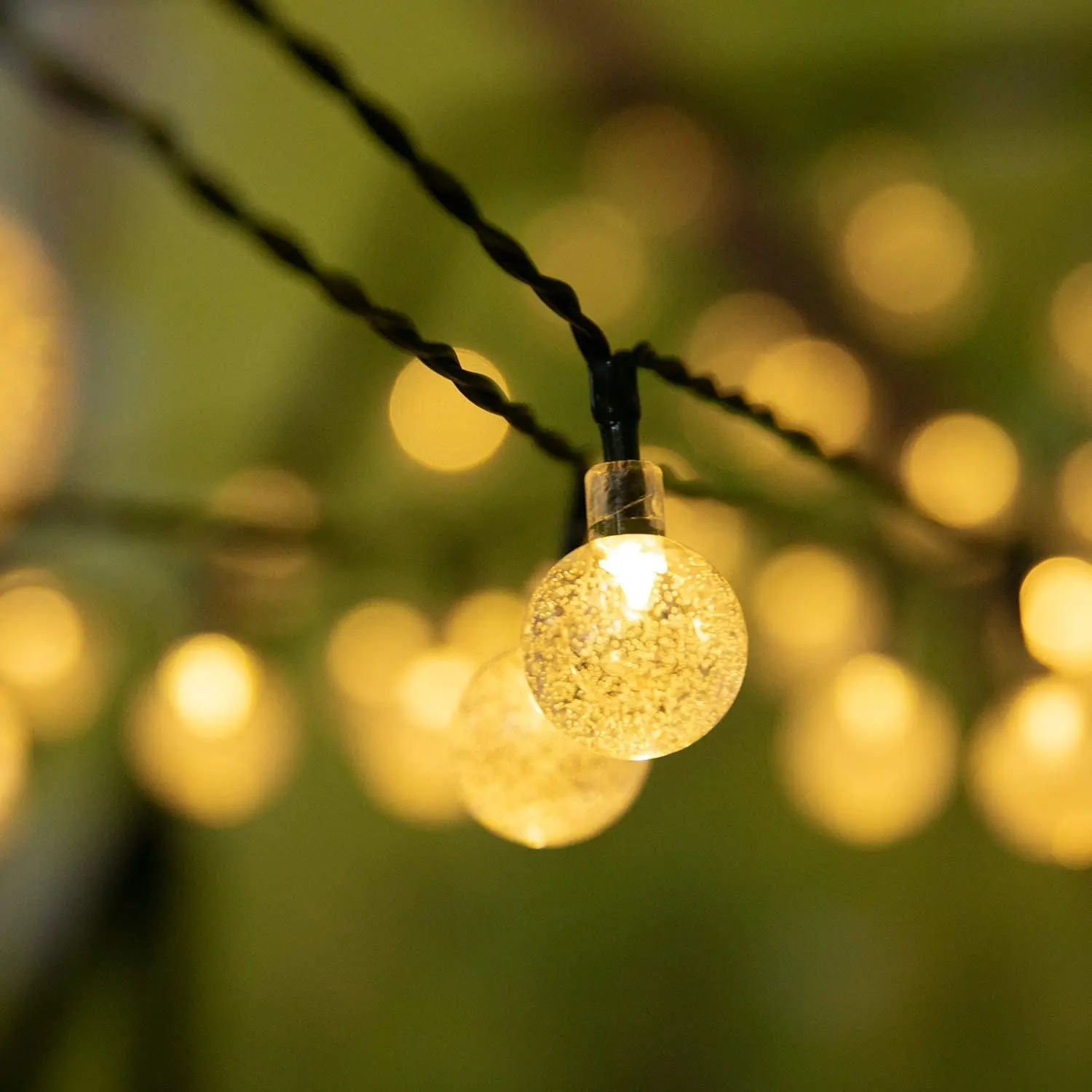 Solar String Lights Outdoor 200 Led Crystal Globe Lights Waterproof Solar Festoon Fairy Light for Garden Christmas Outdoor Decor thumbnail 2