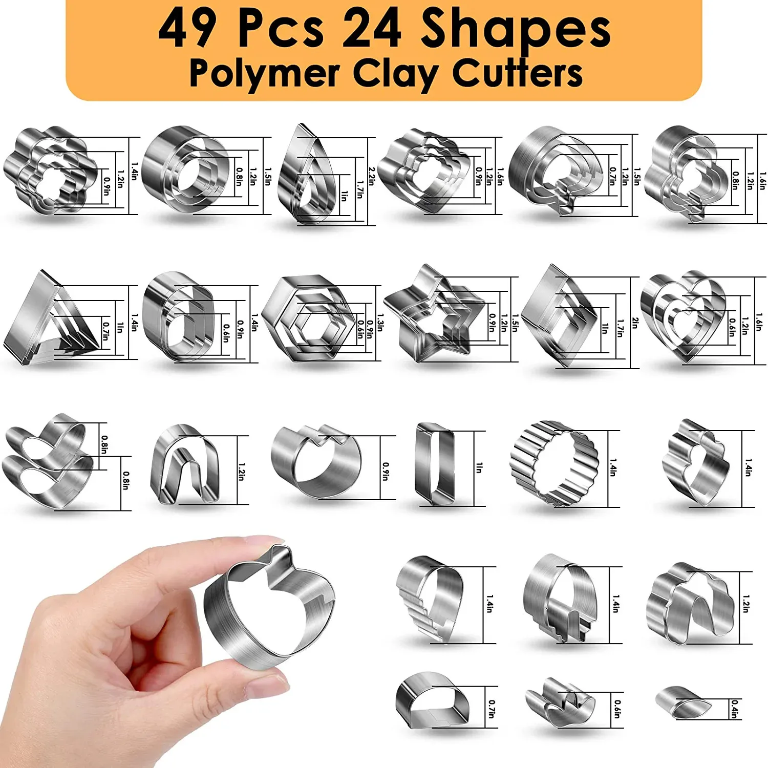 Polymer Clay Cutters for Earrings Making Stainless Steel Mold Handmade Tool Pottery Diy Ceramic Craft Designer Jewelry Supplies thumbnail 3