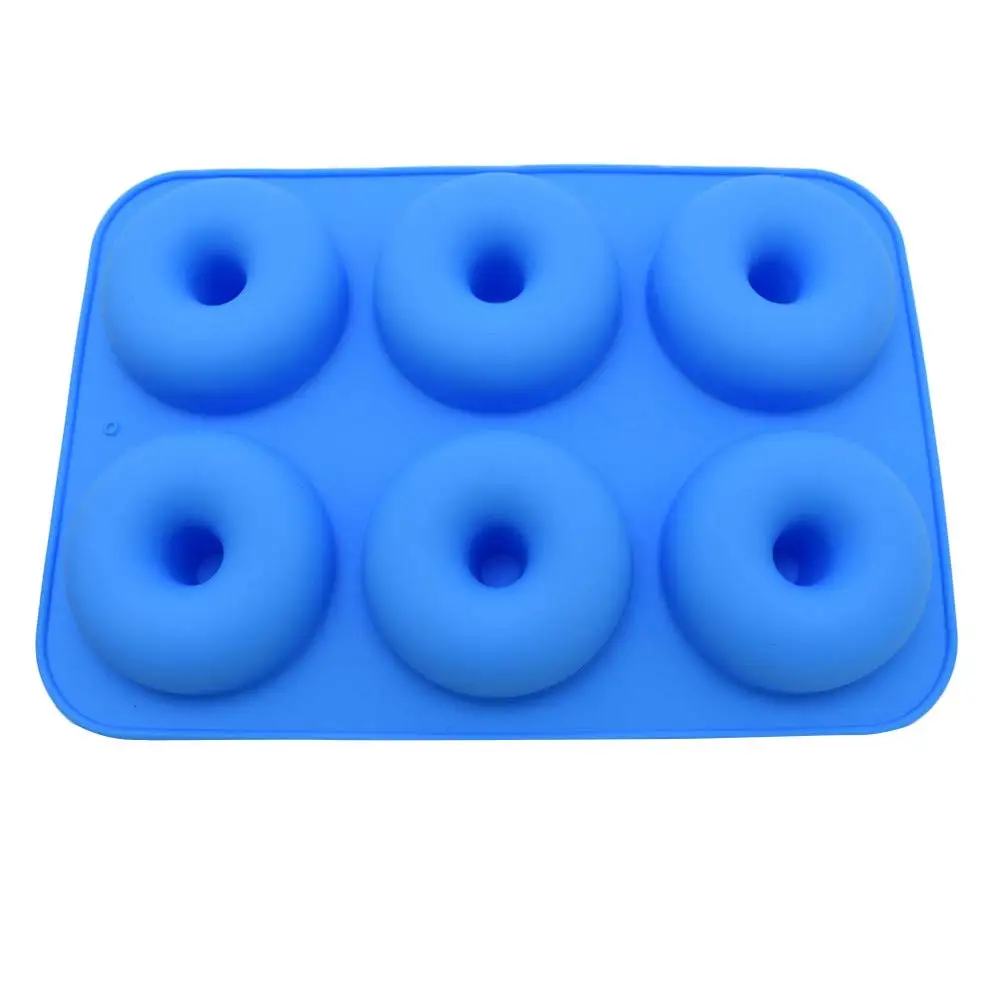 Heat Resistant Silicone Donut Mold for 6 Doughnuts Food Grade Silicone Bagels Pan for Baking Non Stick Mini Cupcake Mould thumbnail 3